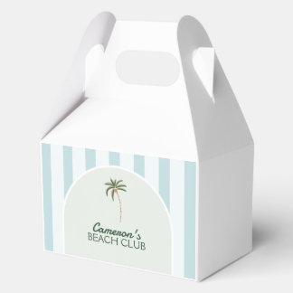 Editable Beach Club Cabana Birthday Favour Box