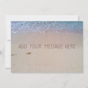Editable Beach Scene Custom Greeting Design Holiday Card