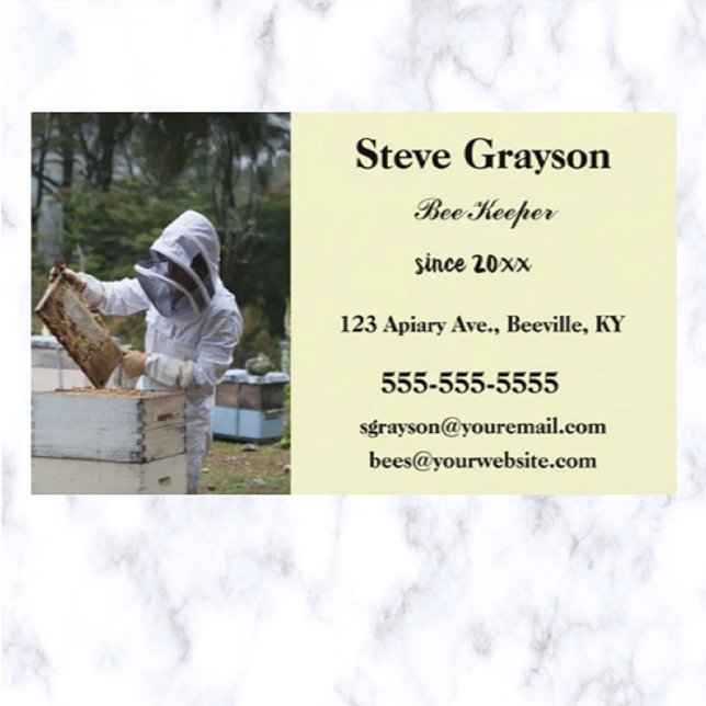 Editable Bee Keeper Business Card (Creator Uploaded)