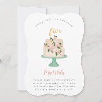 editable birthday cake party invitation