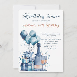 Editable Birthday Dinner Invitation
