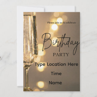 Editable Birthday Party Invitations