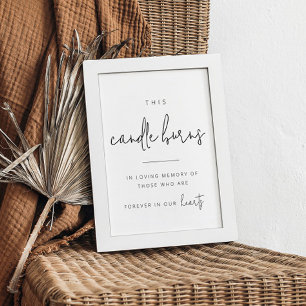 Editable Black and White Wedding Memorial Sign