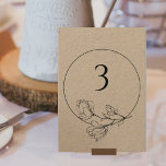 Editable Black White Floral Wedding Table Number<br><div class="desc">This Black and White Minimalist Boho Floral Wedding Table Number will add a touch of elegance to your Wedding party decor! Add any table number,  change background and font colours freely! Matching items from the same collection available in my store WOWweds.</div>