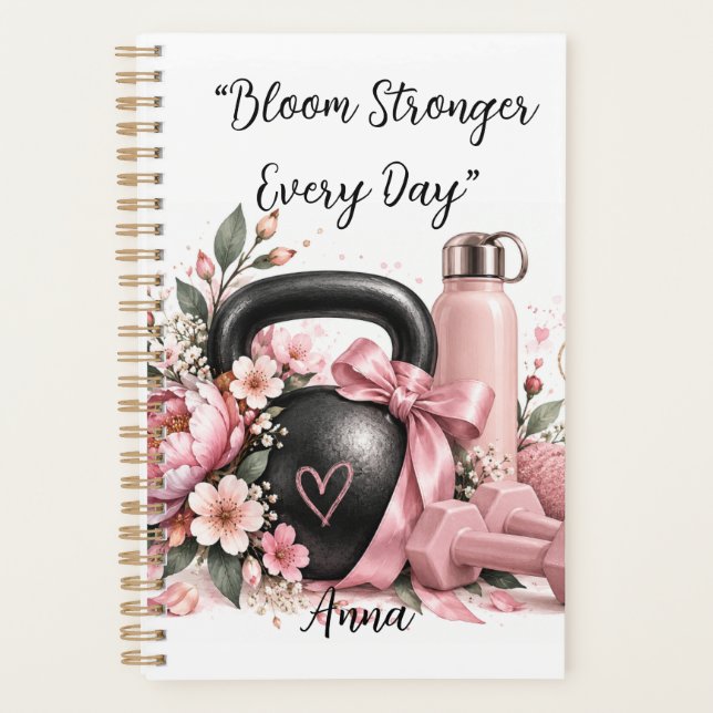 Editable Bloom Stronger Every Day Planner (Front)