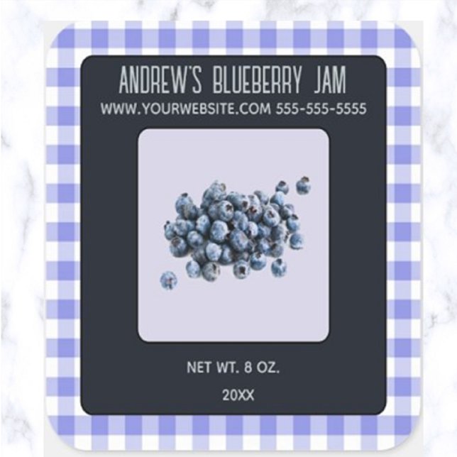 Editable Blueberry Jam Square Sticker (Creator Uploaded)