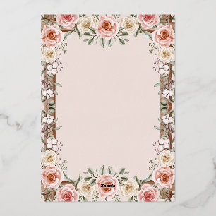 Editable Blush Pink Floral Wedding Invitation