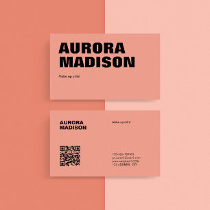 Editable Boho Business Card Template QR Code
