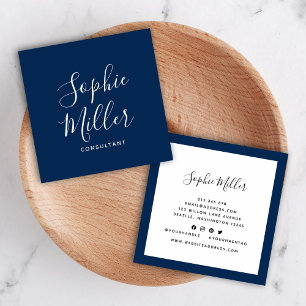 Editable Border Colour Calligraphy Social Media Square Business Card