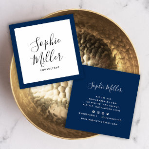 Editable Border Colour Calligraphy Social Media Square Business Card