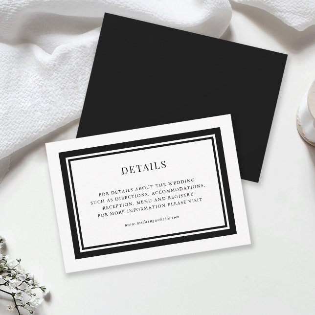 Editable Border Colour Wedding Details Enclosure Card (Creator Uploaded)