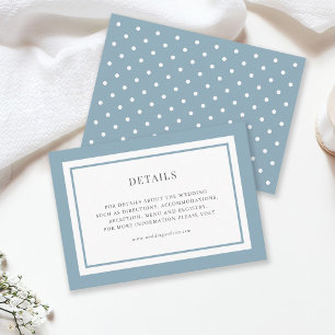 Editable Border Colour Wedding Details Enclosure Card