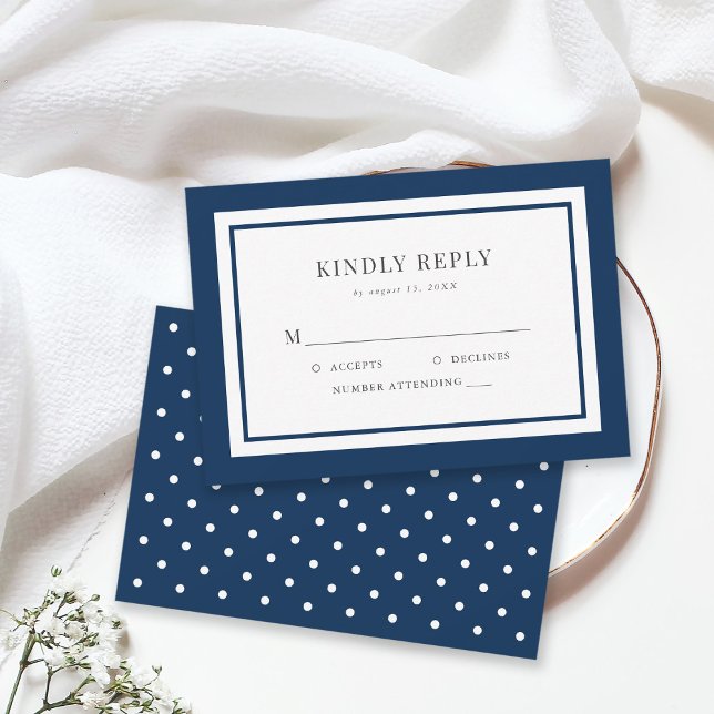 Editable Border Colour Wedding RSVP Card (Creator Uploaded)