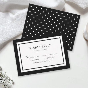 Editable Border Colour Wedding RSVP Card