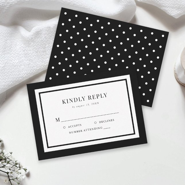 Editable Border Colour Wedding RSVP Card (Creator Uploaded)