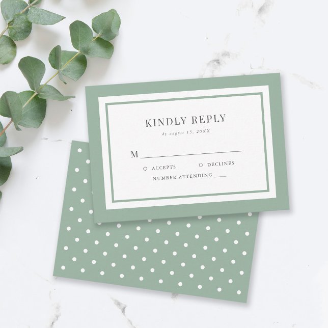 Editable Border Colour Wedding RSVP Card (Creator Uploaded)