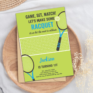 Editable Boys or Girls Sports Party Card with Rack