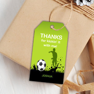 Editable Boys Sports Party Favour Tags with Action