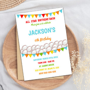 Editable Boys Sports Party Invite for Little Slugg