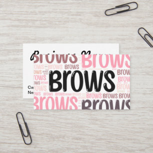 Editable Brow Artist Template Business Card