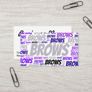 Editable Brow Artist Template Business Card