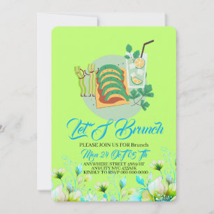 Editable Brunch Invitation, Let's Brunch Invitatio Invitation