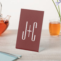 Editable Burgundy Red Background & White Text