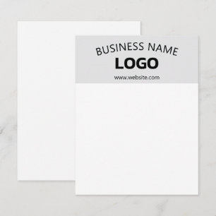 Editable Business Name, Website & Uploaded Logo Card