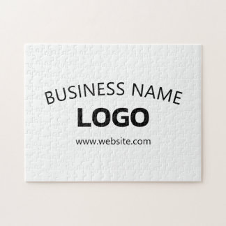 Editable Business Name, Website & Uploaded Logo Jigsaw Puzzle