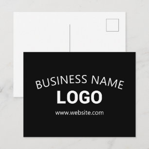Editable Business Name, Website & Uploaded Logo Postcard