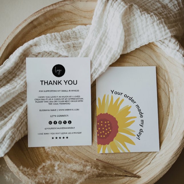 Editable Business Thank You Card, Card (Editable Business Thank You Card,)