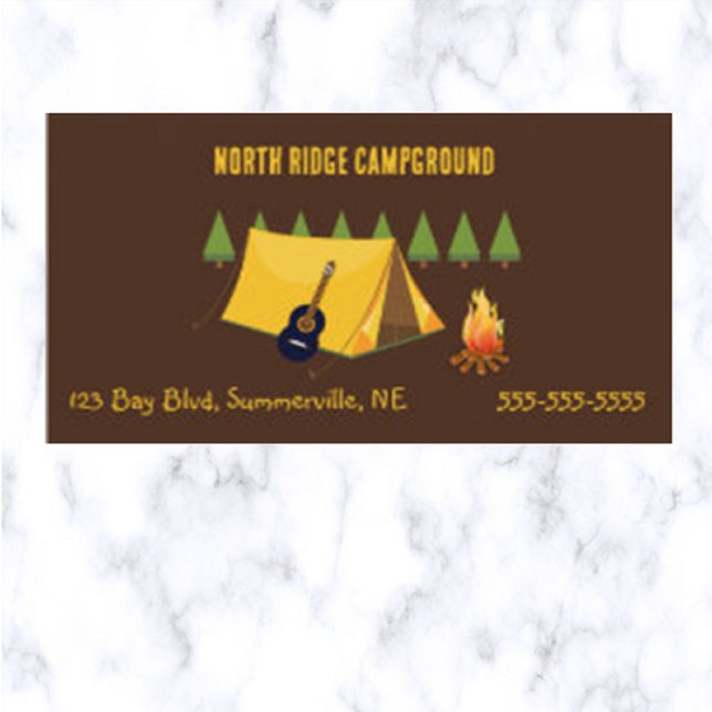 Editable Campground  Business Card (Creator Uploaded)