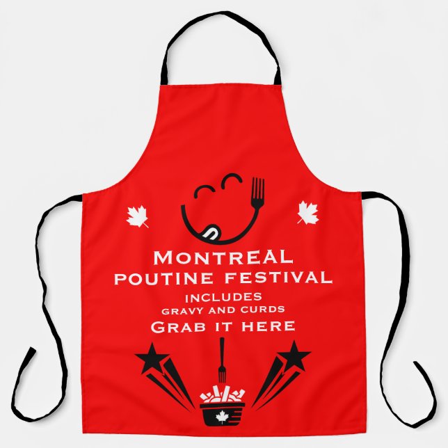 Editable Canadian Poutine Festival Apron (Front)