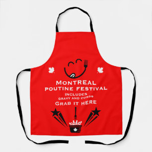 Editable Canadian Poutine Festival Apron