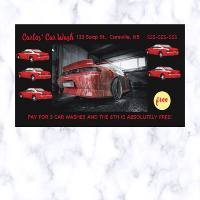 Editable Car Wash Loyalty Card (Creator Uploaded)