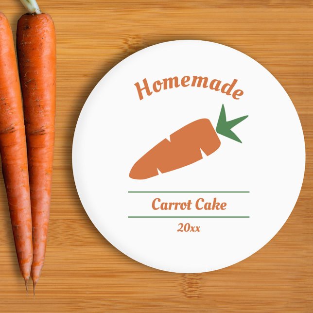 Editable Carrot Cake Label Sticker (Carrot Cake Label Sticker)