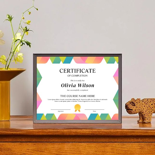 Editable Certificate of Completion Course Award (Editable Certificate of Completion Course Award)