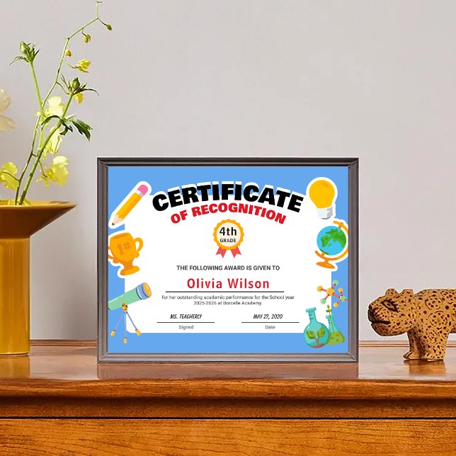 Editable Certificate of Recognition Student Award (Editable Certificate of Recognition Student Award)
