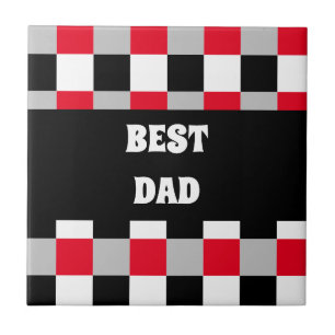 Editable chequerboard pattern ceramic tile