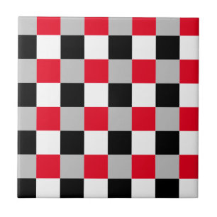 Editable chequerboard pattern ceramic tile