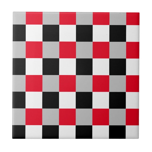 Editable chequerboard pattern ceramic tile (Front)