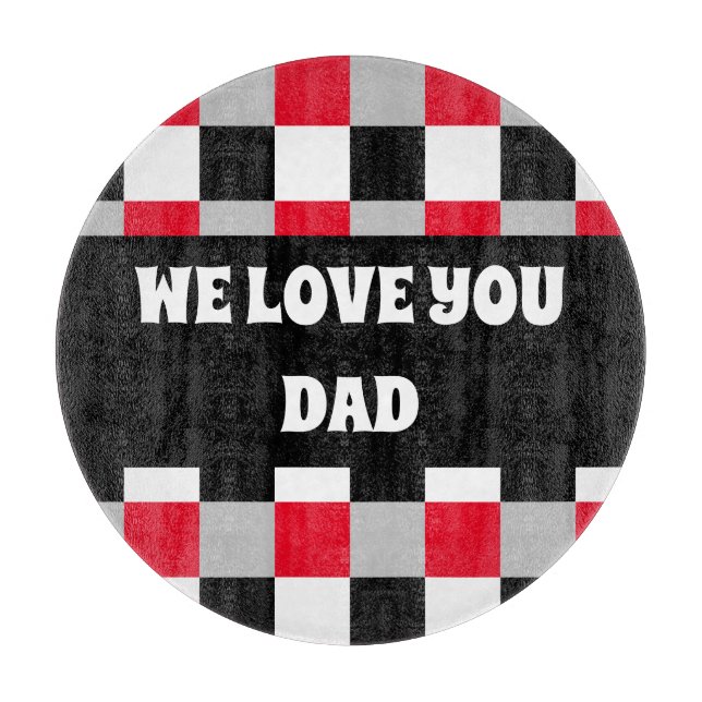 Editable chequerboard pattern cutting board (Front)