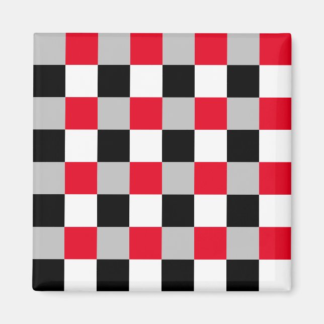Editable chequerboard pattern magnet (Front)