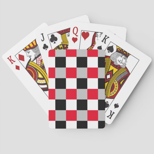 Editable chequerboard pattern playing cards (Back)
