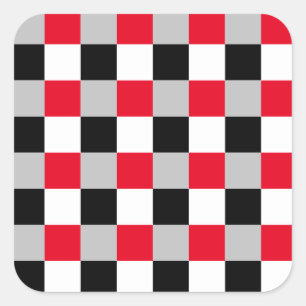 Editable chequerboard pattern square sticker