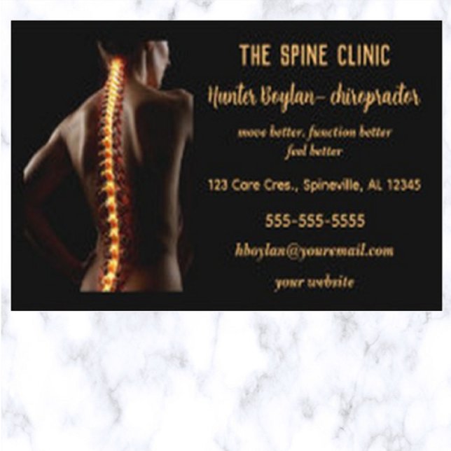 Editable Chiropractor Business Card (Creator Uploaded)