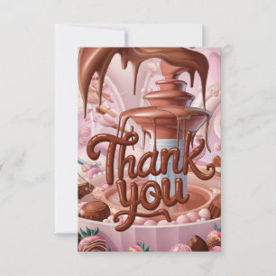 Editable Chocolate thank you card