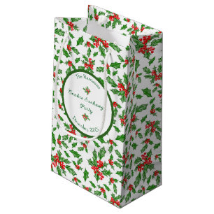 Editable Christmas Cookie Party Merry Christmas Small Gift Bag