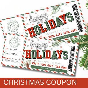 Editable Christmas Coupon Template 