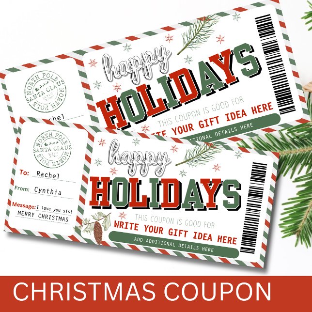Editable Christmas Coupon Template  (Creator Uploaded)